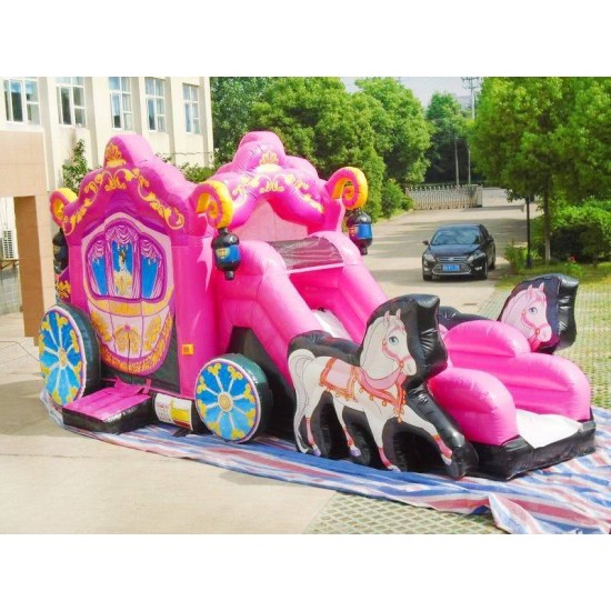 Inflatables Princess Carriage Combo Horses